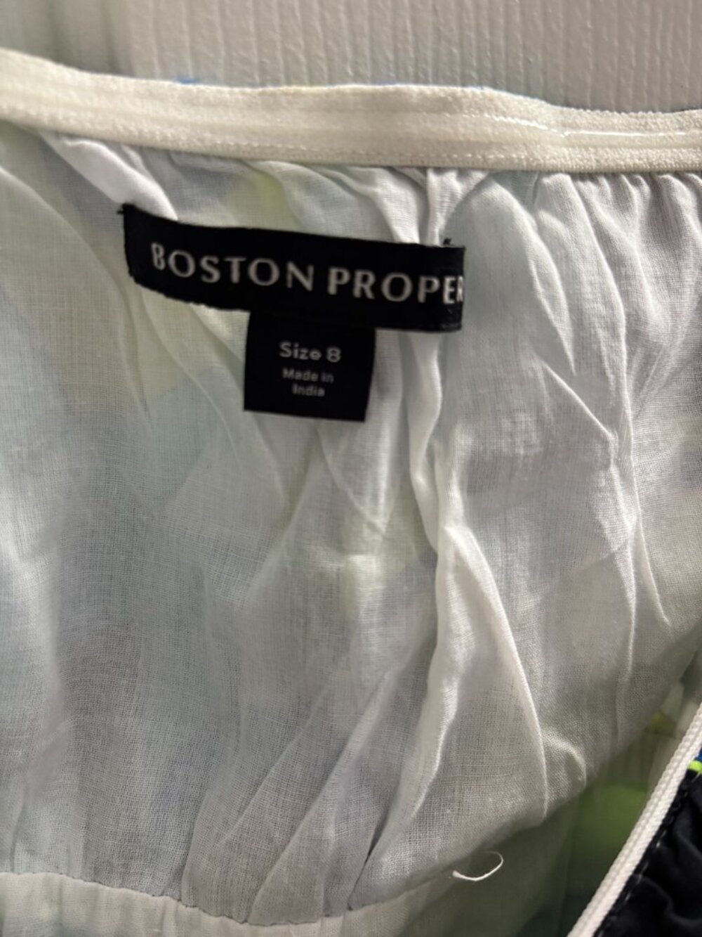 NWT Boston Proper Abstract Print Halter Fit and Flare Midi Dress - Picture 7 of 7